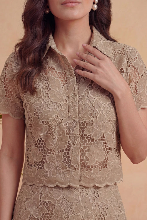 Beige Atelier Skirt Set