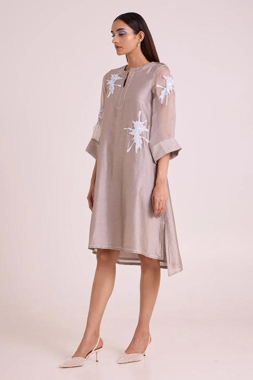 Gracie Graphite With Fern Tunic Dress