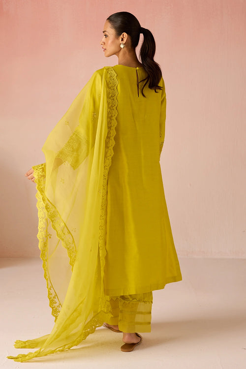 Sunbeam Bahaara Chanderi Silk Long Kurta Set