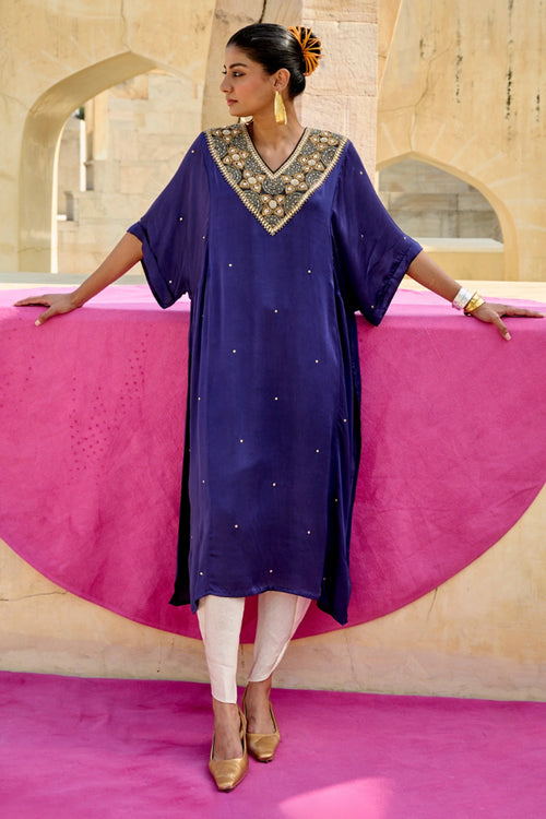 Jantar Mantar Purple Chameli Kaftan Set