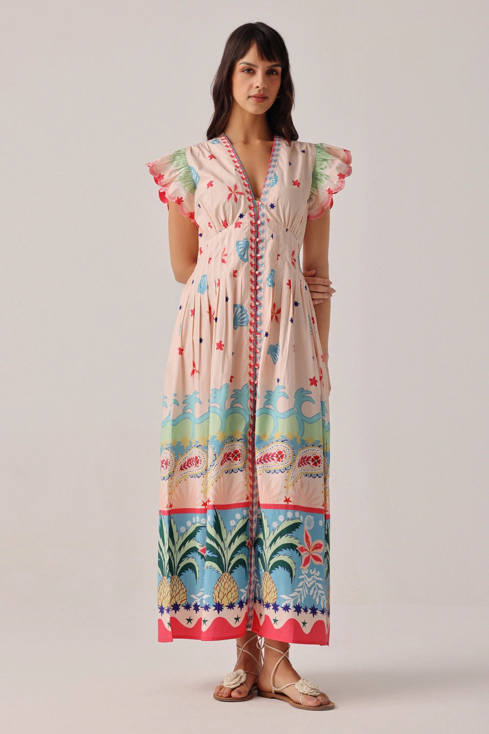 tailored maxi dress Grey Tailored Scarf Maxi Dress