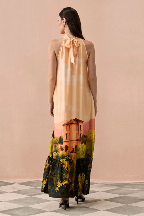 Peach Toscana Maxi Dress