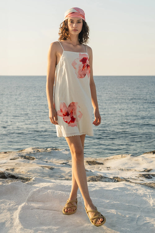 Gili Mini Floral Pink-White Dress