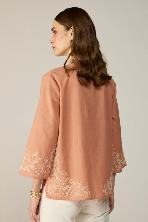 Peach Emma Blouse