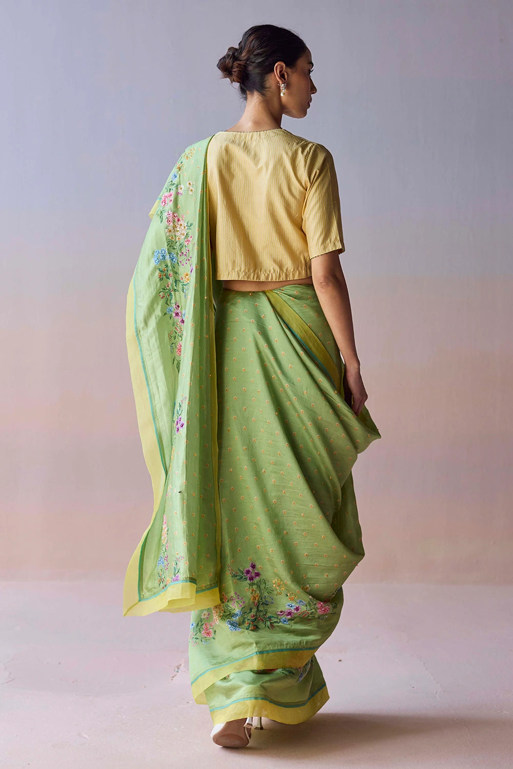 Morning Whisper Green Saree
