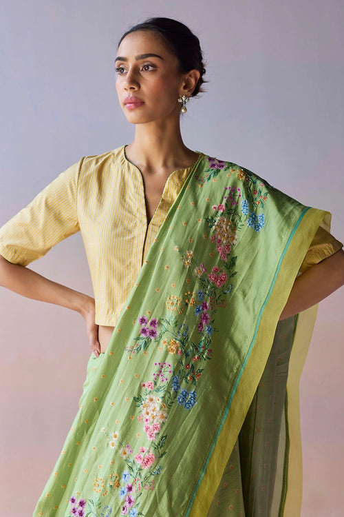 Morning Whisper Green Saree