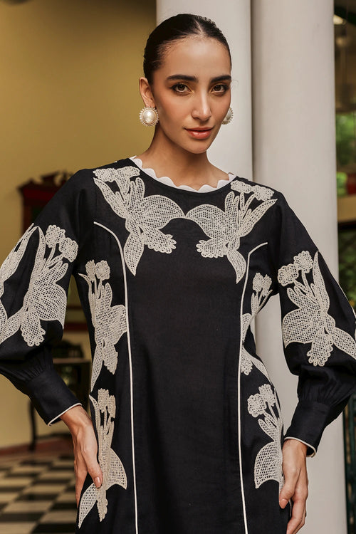 The Bouquet Black Dress
