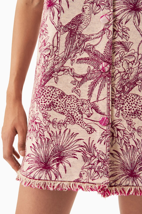 Pink Jungle Jacquard Dress