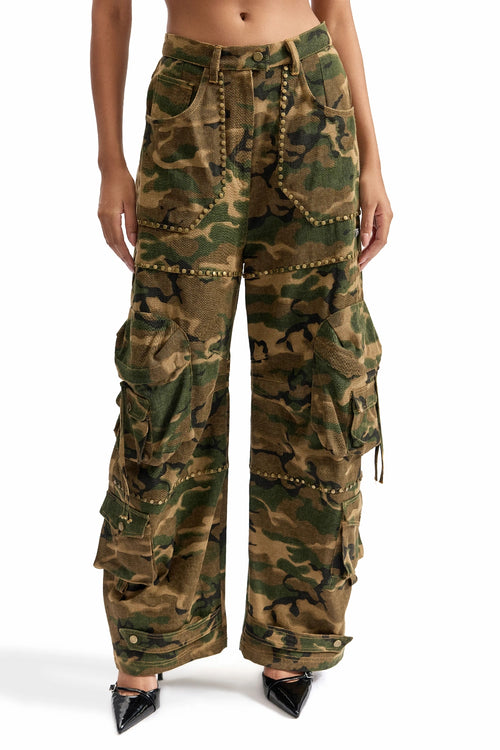 Combat Studded Cargo Pants