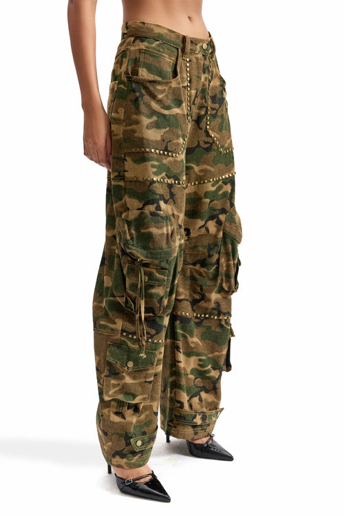 Combat Studded Cargo Pants
