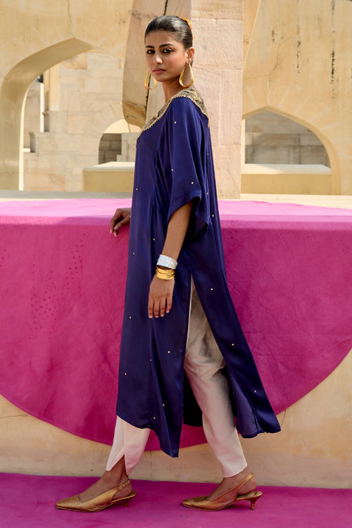 Jantar Mantar Purple Chameli Kaftan Set
