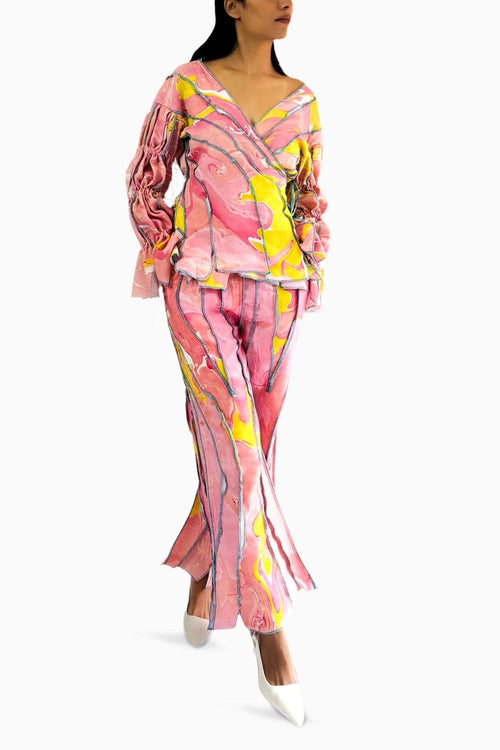 Peony Wrap Top Co-ord Set
