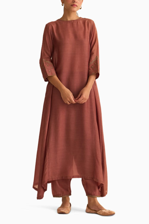 Palash Rosewood Kurta Set