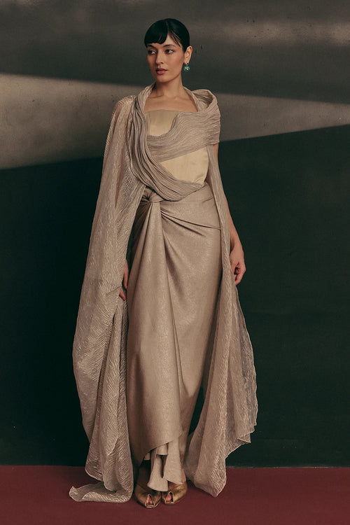 Silver Ivory Soverign Saree