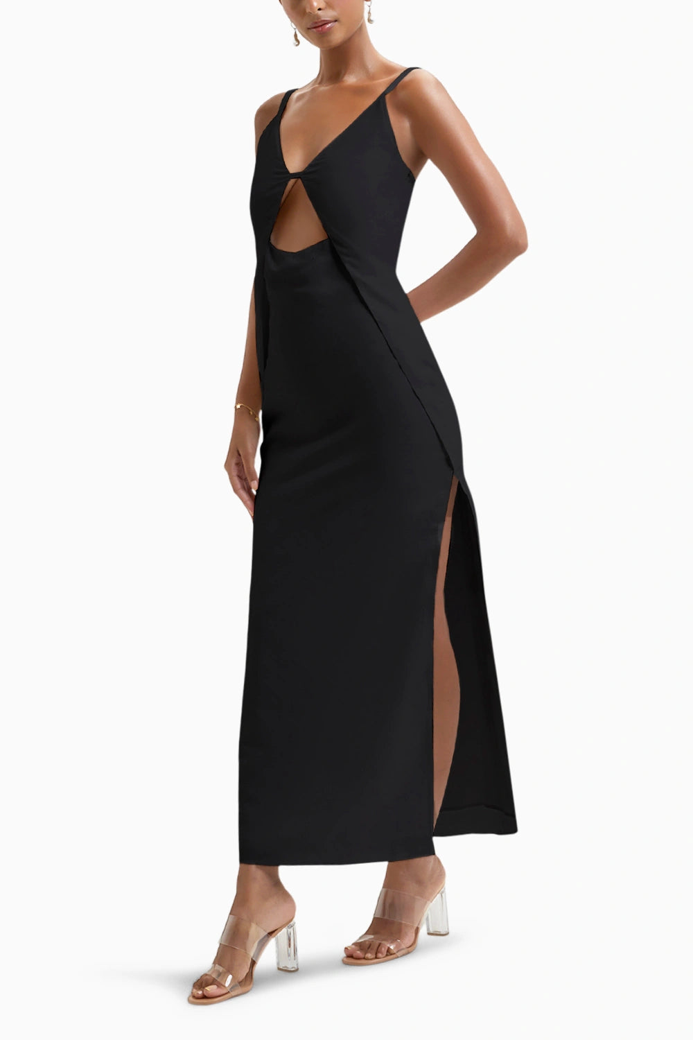 Black Como Linen Dress