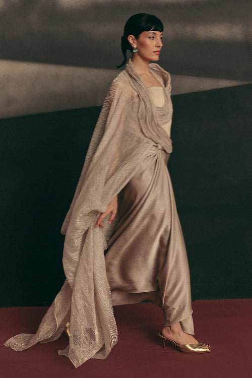 Silver Ivory Soverign Saree