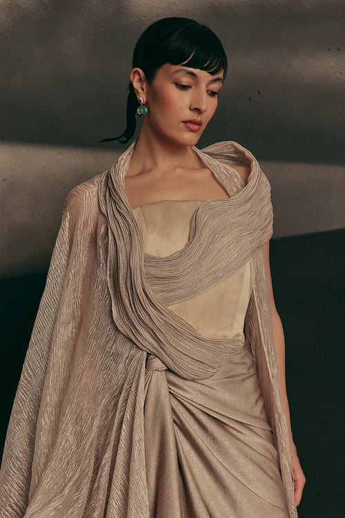 Silver Ivory Soverign Saree