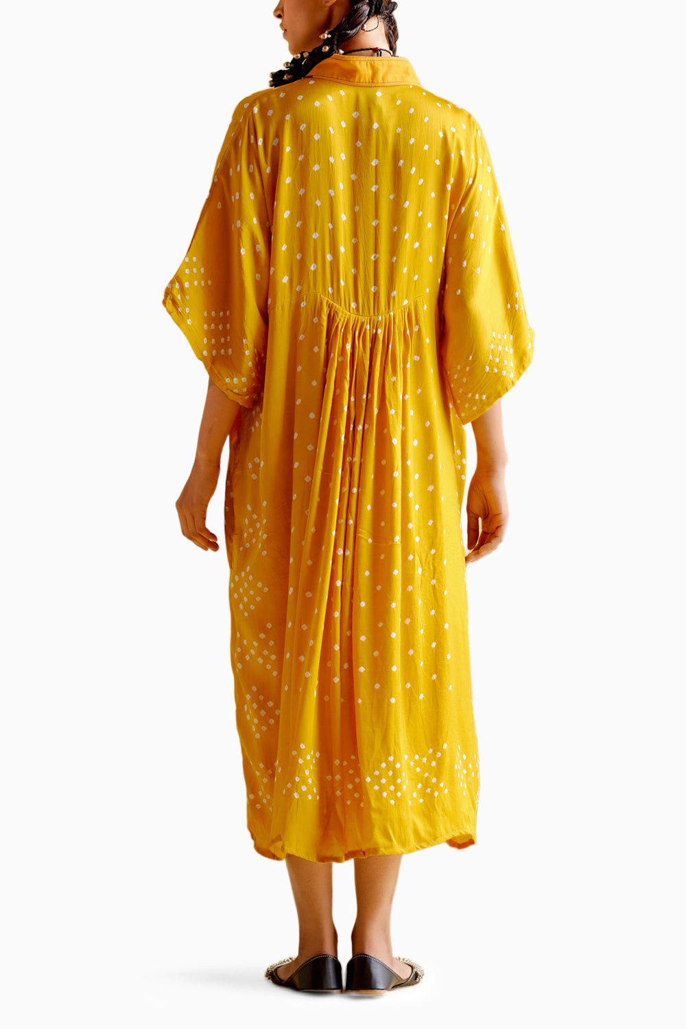 Devadarsana Mustard Handcrafted Kaftan