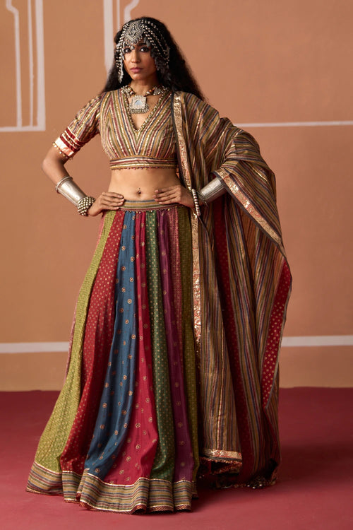 Rumi Blouse with Kashi Skirt and Niviya Dupatta