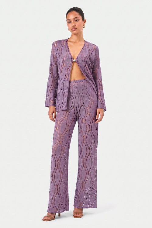 Lilac Crochet Trousers