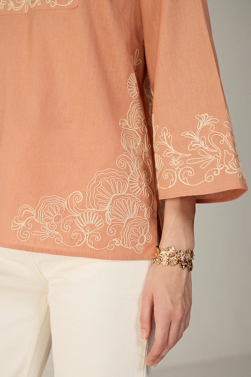 Peach Emma Blouse