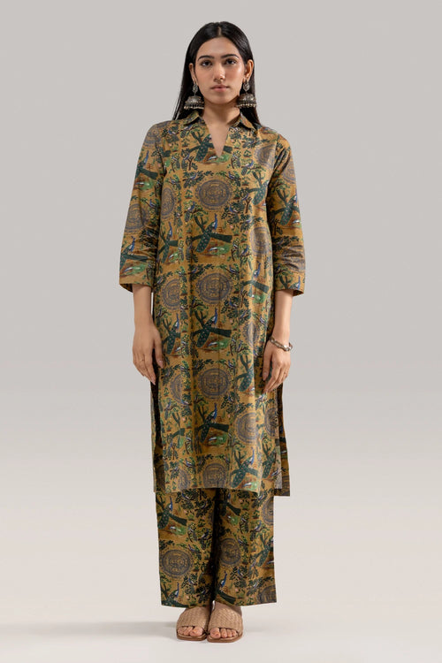 Morbagh Collar Kurta Set