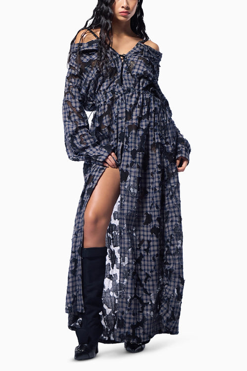 Tattered Shirt Dress