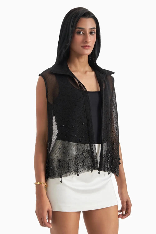 Black Pearl Drift Mesh Vest