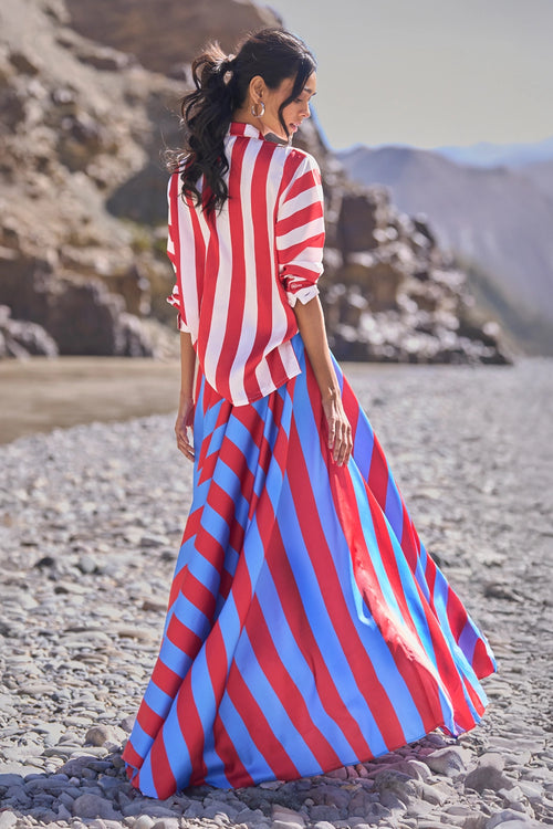 Striped Maxi Skirt