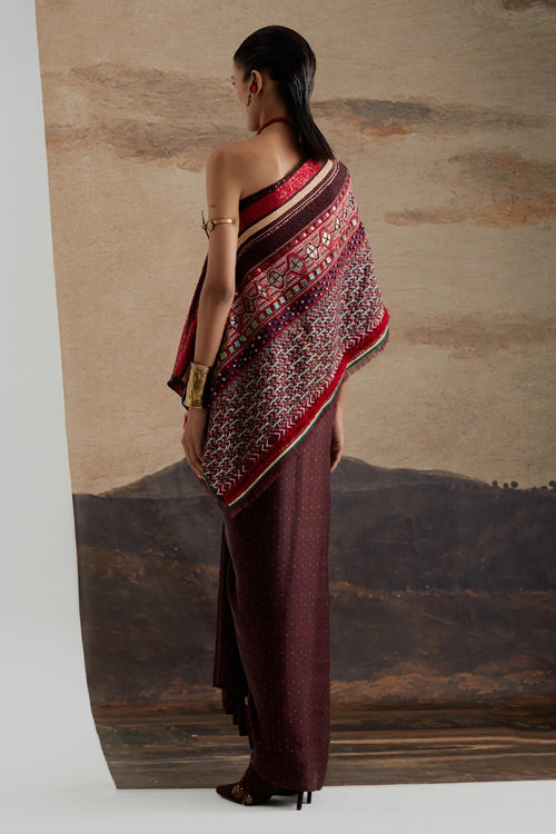 Jamuni Rasa One Shoulder Top Set