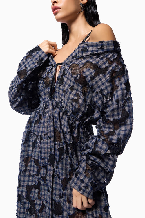 Tattered Shirt Dress