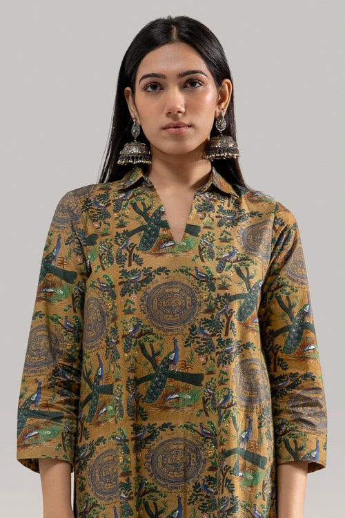 Morbagh Collar Kurta Set
