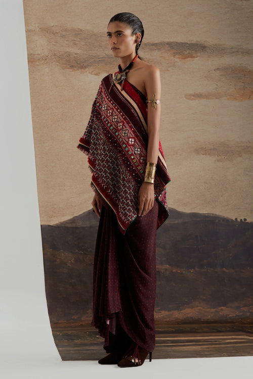 Jamuni Rasa One Shoulder Top Set