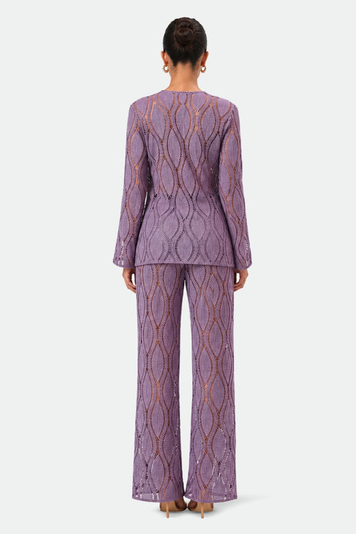 Lilac Crochet Trousers