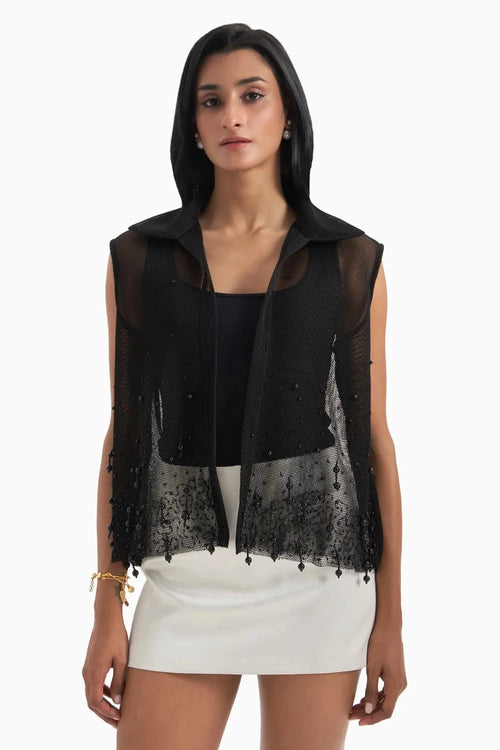 Black Pearl Drift Mesh Vest