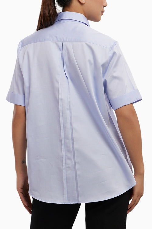 Sky Blue Bisou Embroidered Shirt
