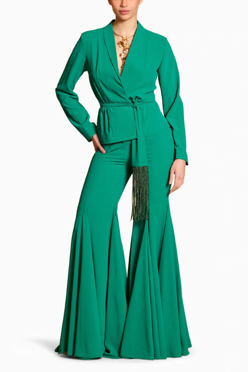 Spectrum Green Bell Bottom Suit Set