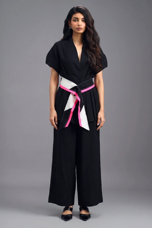 Black Tailored Flared Pants