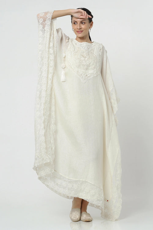 Love Lace Off-White Kaftan