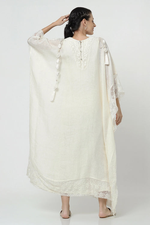 Love Lace Off-White Kaftan