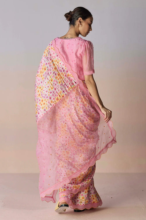 Wildflower Dawn Pink Saree