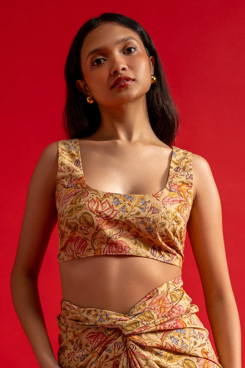 Kaari Beige Crop Top