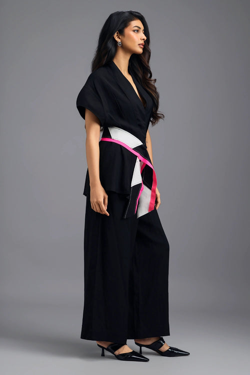 Black Tailored Flared Pants