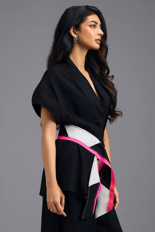 Black Mega Sleeve Top