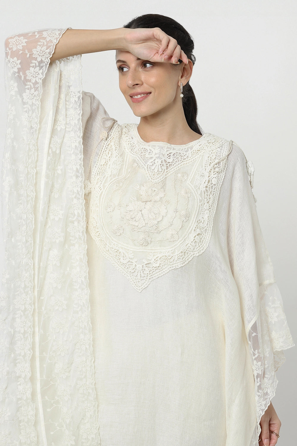 Love Lace Off-White Kaftan