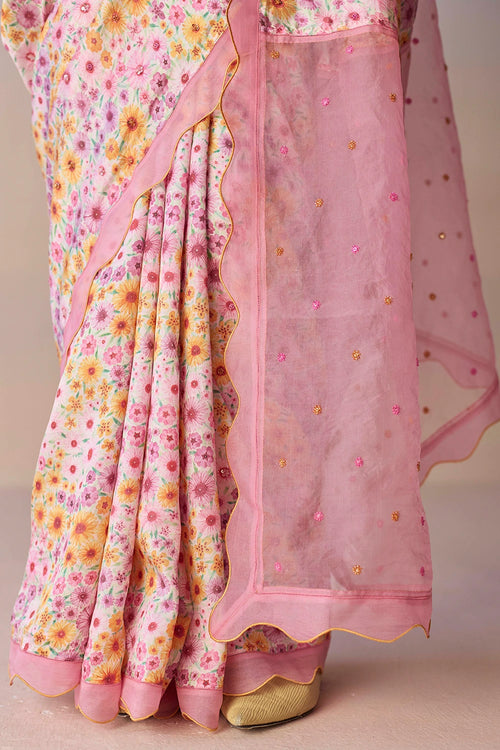 Wildflower Dawn Pink Saree