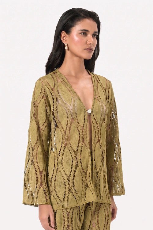 Fern Crochet Full Sleeve Top