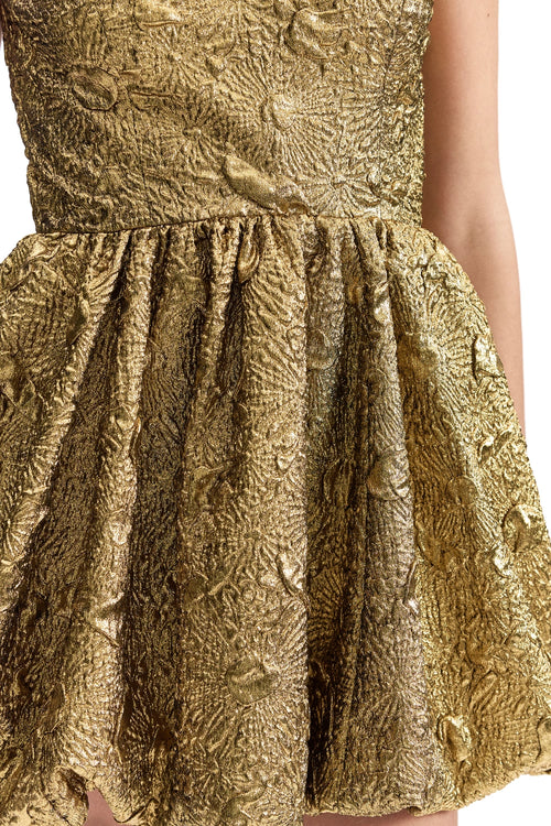 Antique Gold Puffer Dress