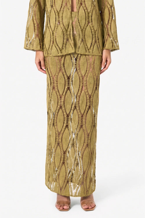 Fern Crochet Maxi Skirt
