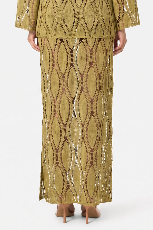 Fern Crochet Maxi Skirt